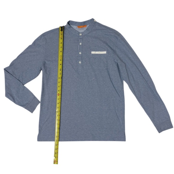 LOUIS CASTEL Men's Blue Long Sleeve Shirt - Picture 10 of 11